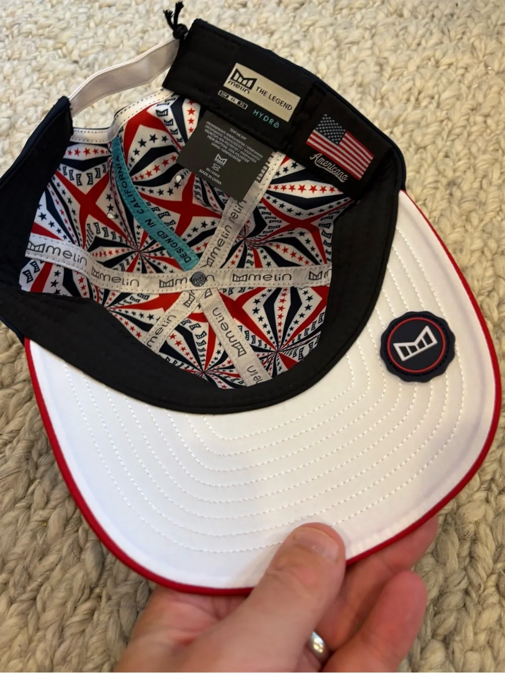NWT Melin The Legend Americana Hydro Baseball Cap Navy Patriotic Classic